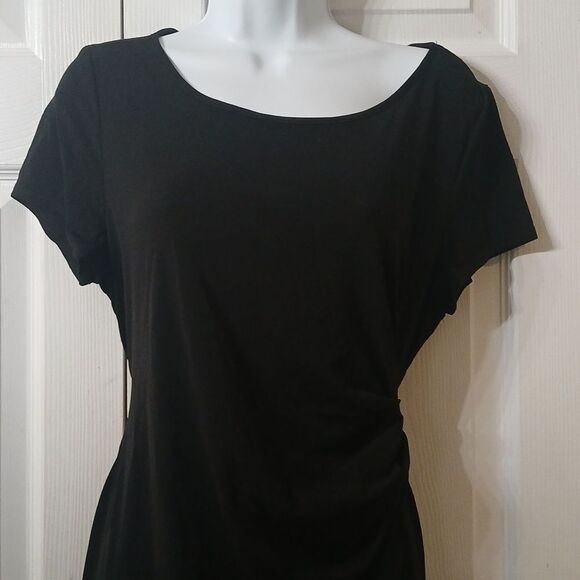 Oh Baby by Motherhood Maternity faux wrap cinched side maternity dress Sz M EUC - Picture 4 of 6